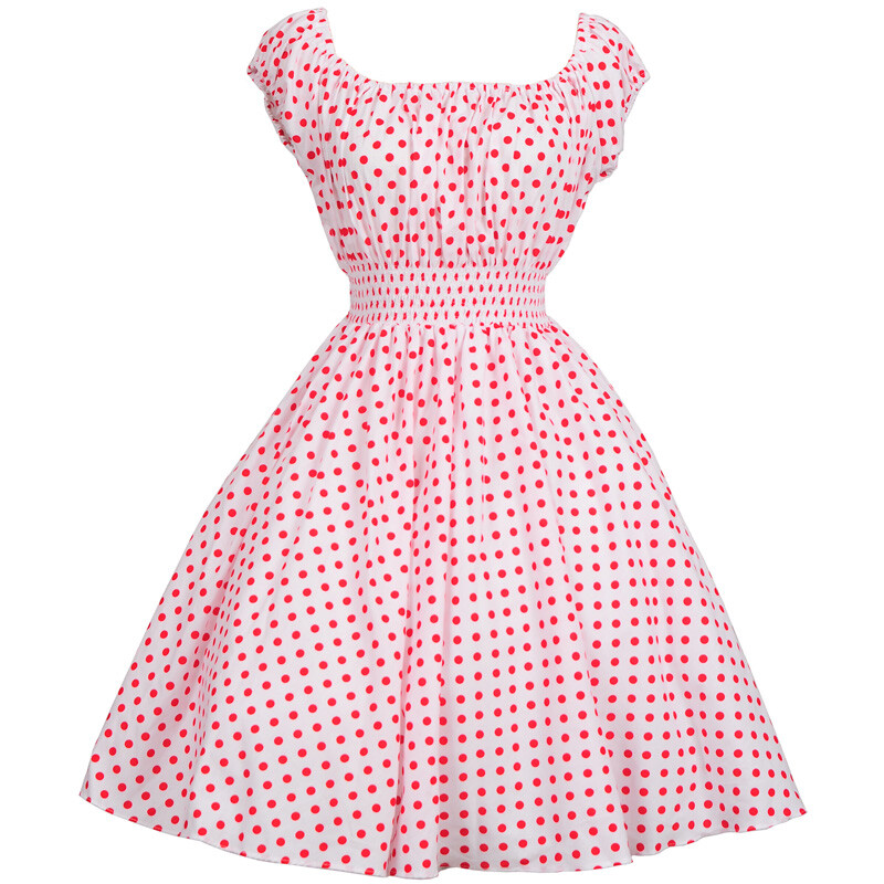 Summer 50s 60s 70s Vintage Retro TEA Dress Rockabilly Party Swing Dress One Size