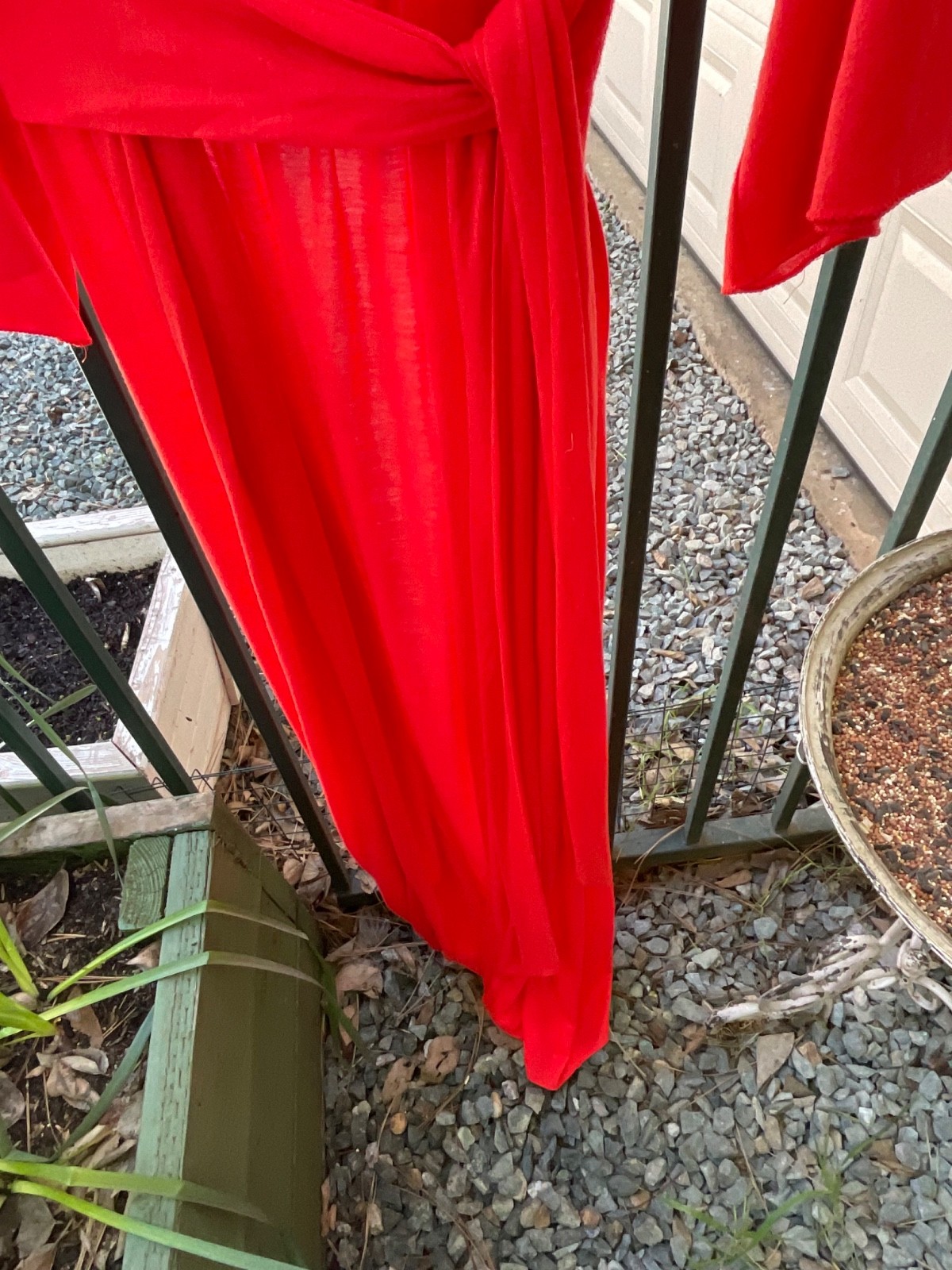 BP-VINTAGE VASSARETTE FOR YOU RED/ORANGE ROBE LADIES W/BELT COTTON/POLYESTER