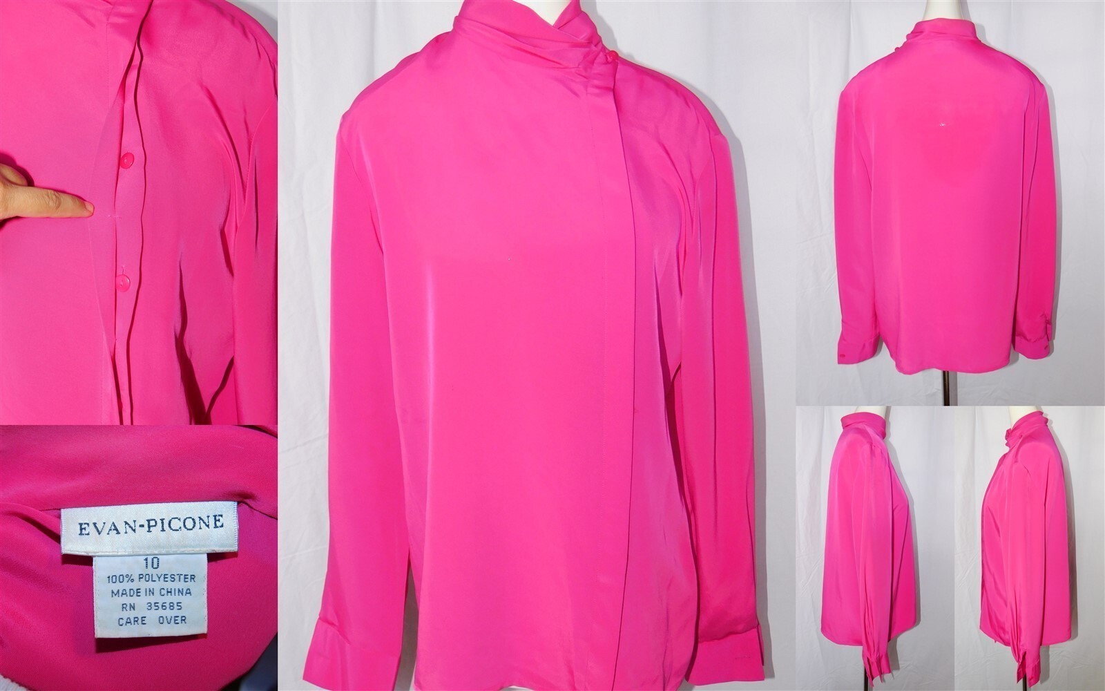 LOT Vtg 1990s Teal Pink Black Bright Top Skirt Womens Evan Picone Neiman Marcus