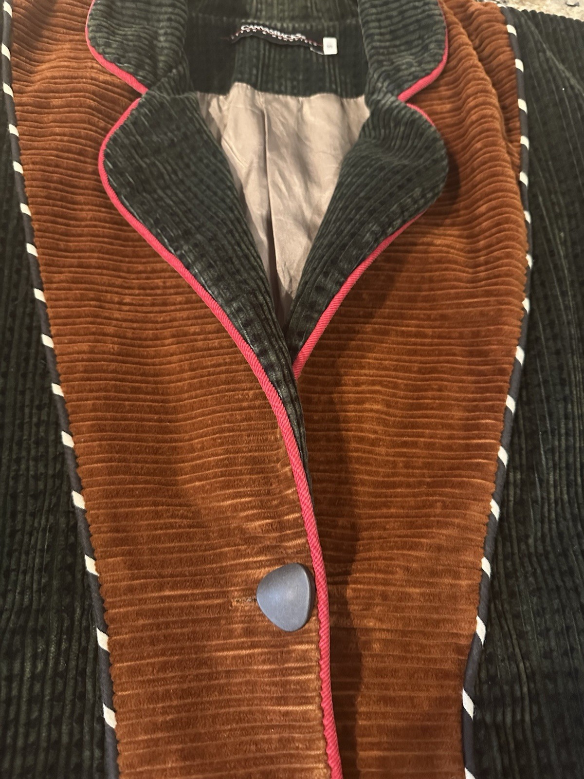 Canvasbacks Corduroy Patchwork Jacket Barn Coat S/M Vintage Lutton & Horsfield
