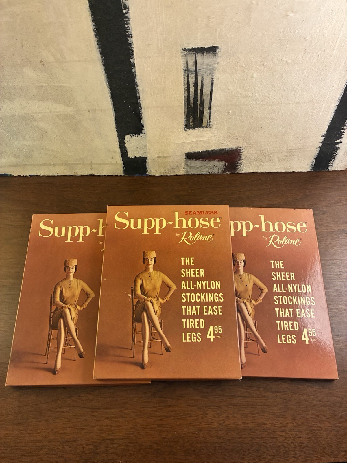 Lot Of 3 VTG Supp-Hose By Roland Seamless BEIGE L x 2 . XL – TAUPE XL x 1 NOS