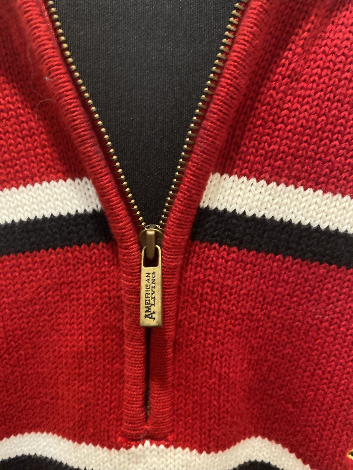 VTG Y2K American Living Ralph Lauren Sweater Size XL Striped Yachting Crest