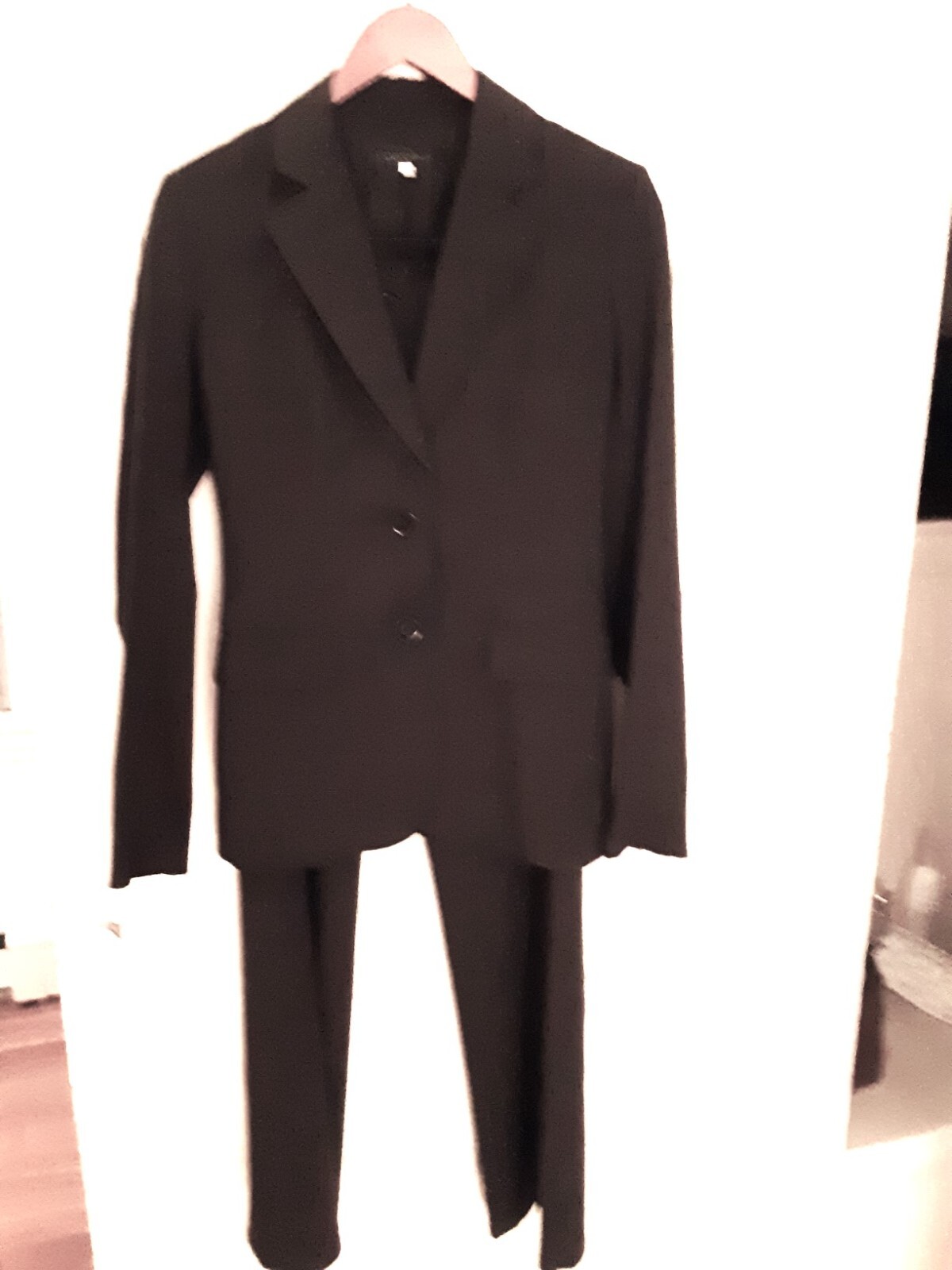1990s Ungaro Fever charcoal grey wool pantsuit sz IT 40 EUC