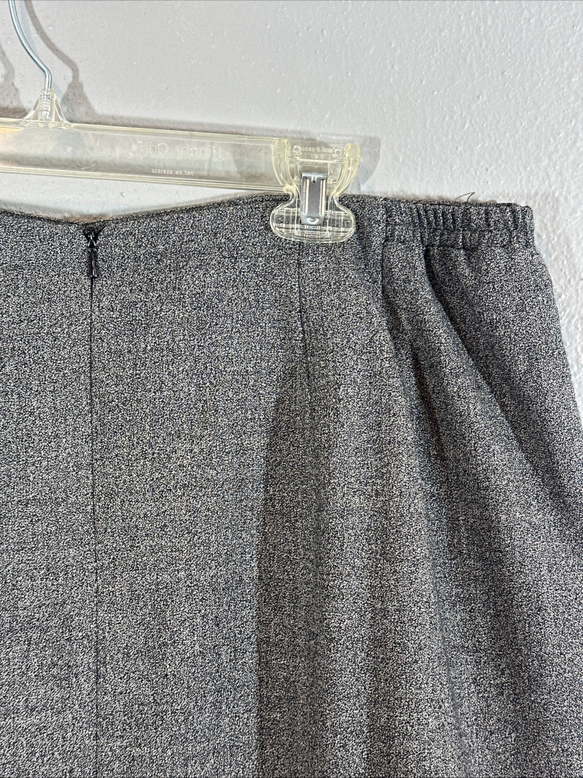 100 Wool Tailored Lined Pencil Skirt Preppy Academia Career Office Gray Women 18