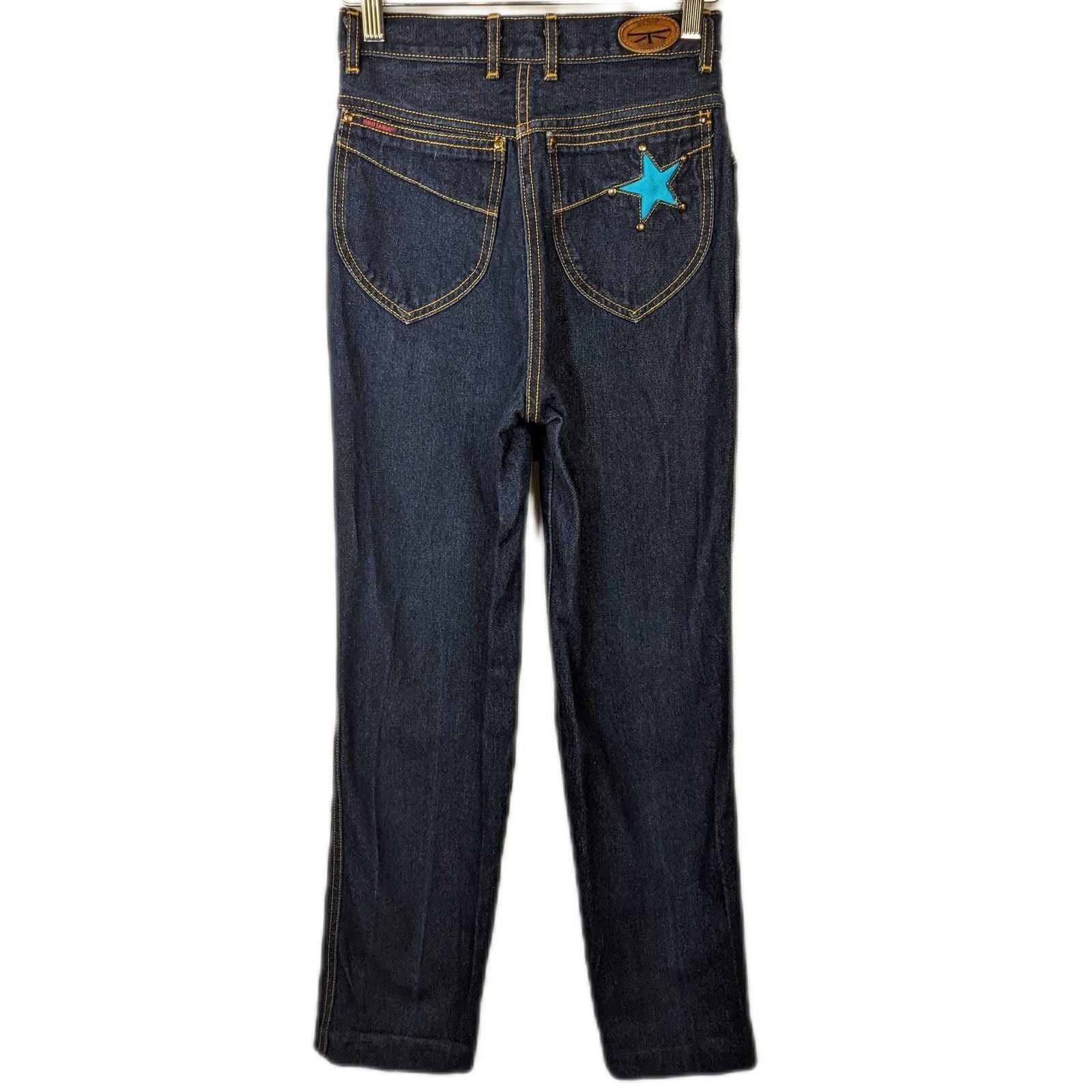 Vintage 70s Brittania jeans dark wash high waisted jeans Star pocket