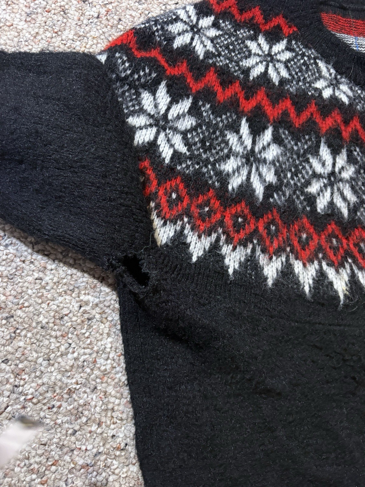 Vtg 60’s McGregor Mohair Christmas Snowflake Cardigan Zip Up Sweater. Size L