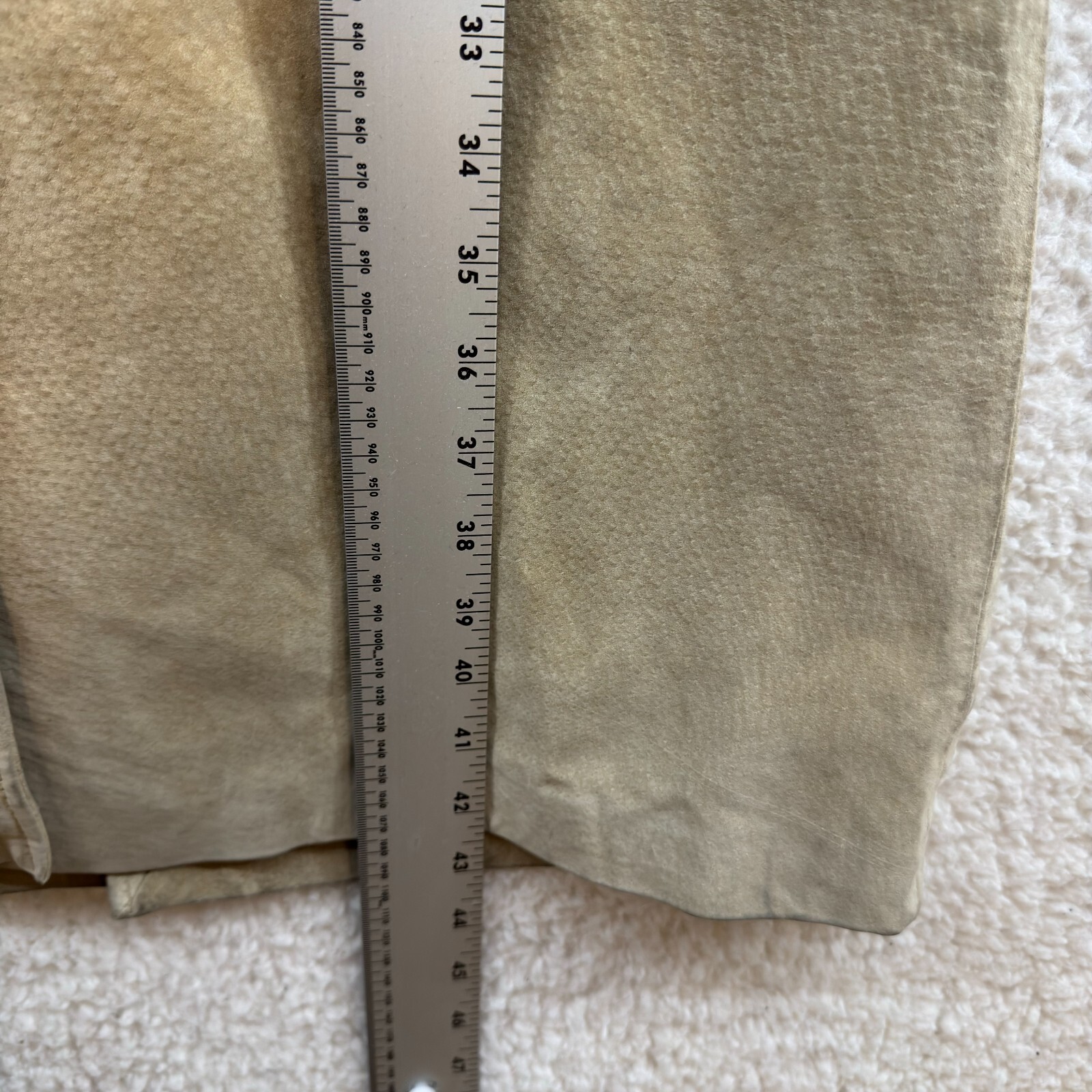 Vintage Leather Jacket Trench Coat Small Medium Tan Beige Khaki Long Midi