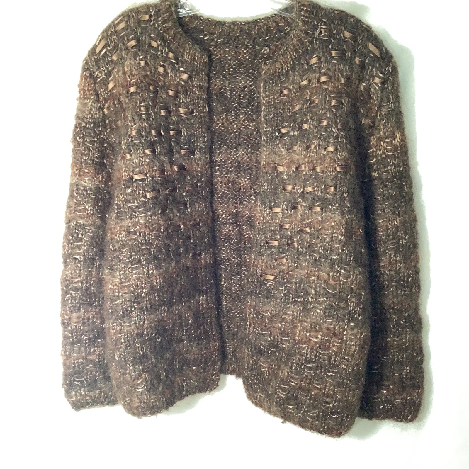 Vintage Chunky Knit Cardigan Sweater Jacket 90s 00s Boho