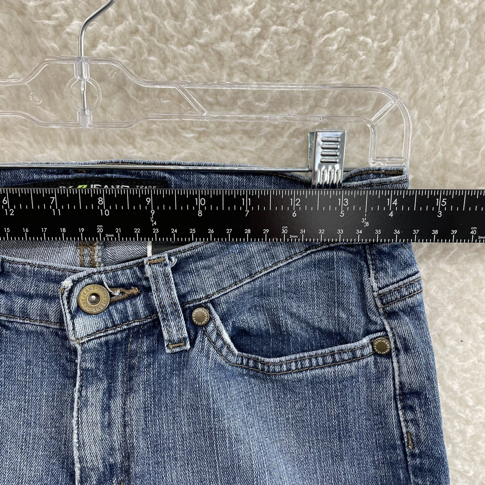 Y2K Vintage DKNY Jeans 6 8 27 28 Bootcut Flare Mid Rise Stretch Medium Wash