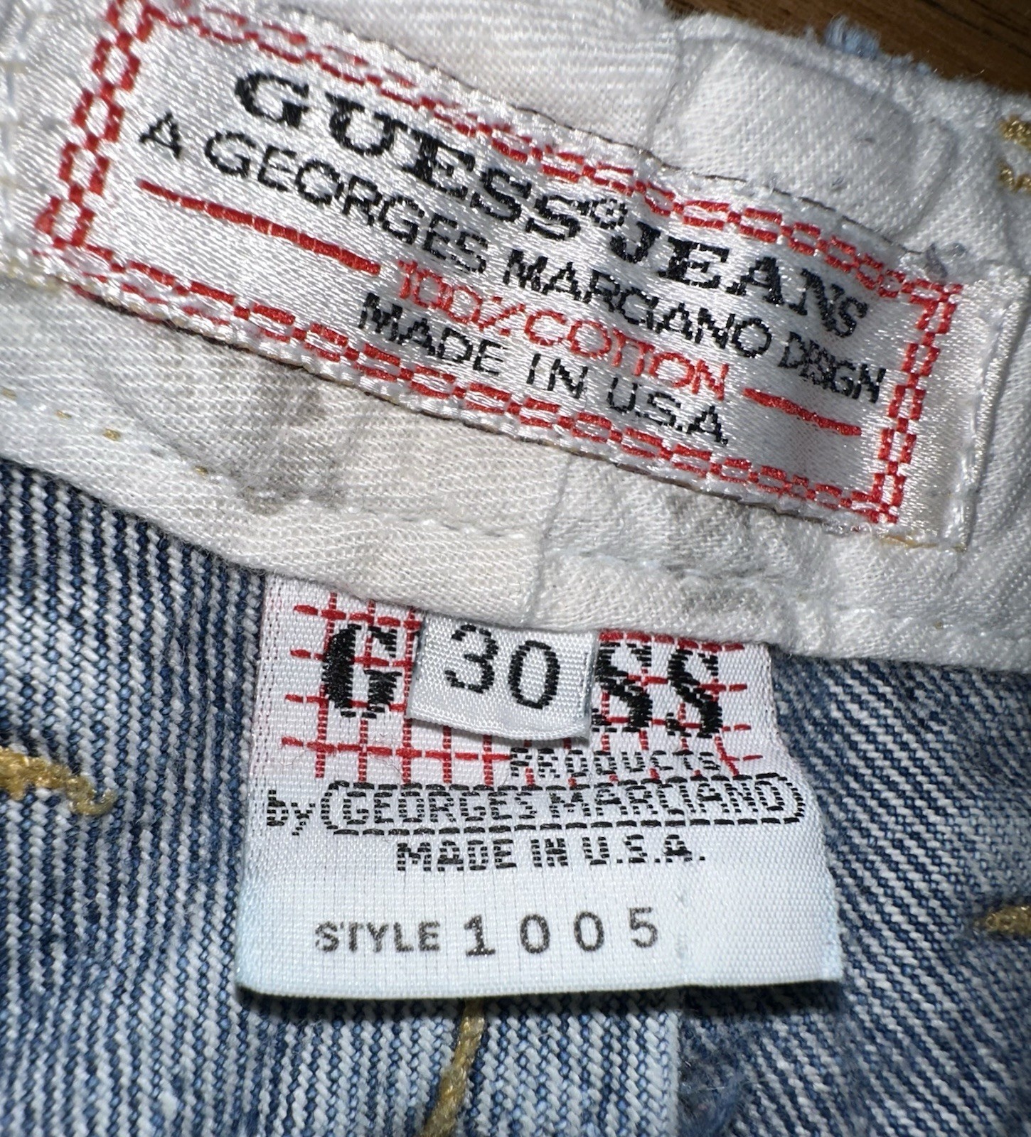 VTG 80’s High Waist Acid Wash Mom Jeans Guess Button Fly 100% Cotton 28×31