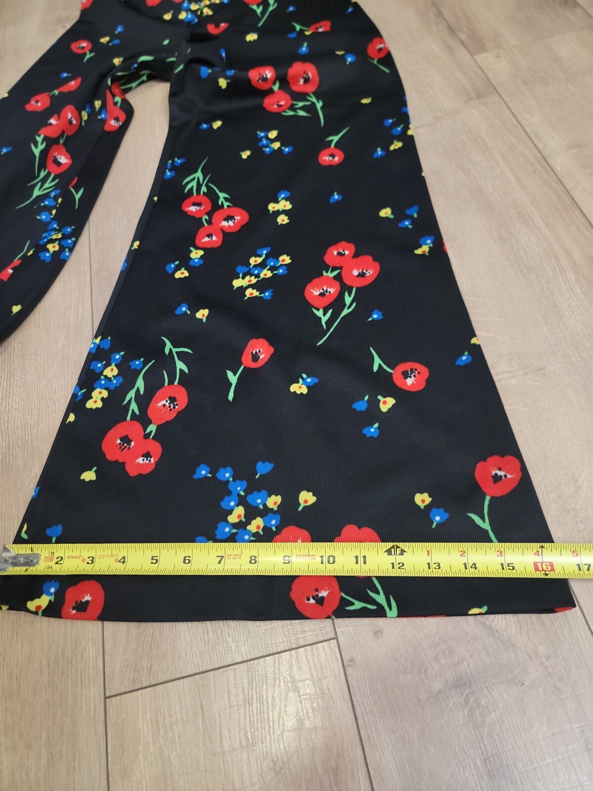 Vintage ’70s Mod GoGo Hippie Poppyseeds Floral Belle Bottoms Pants Suit