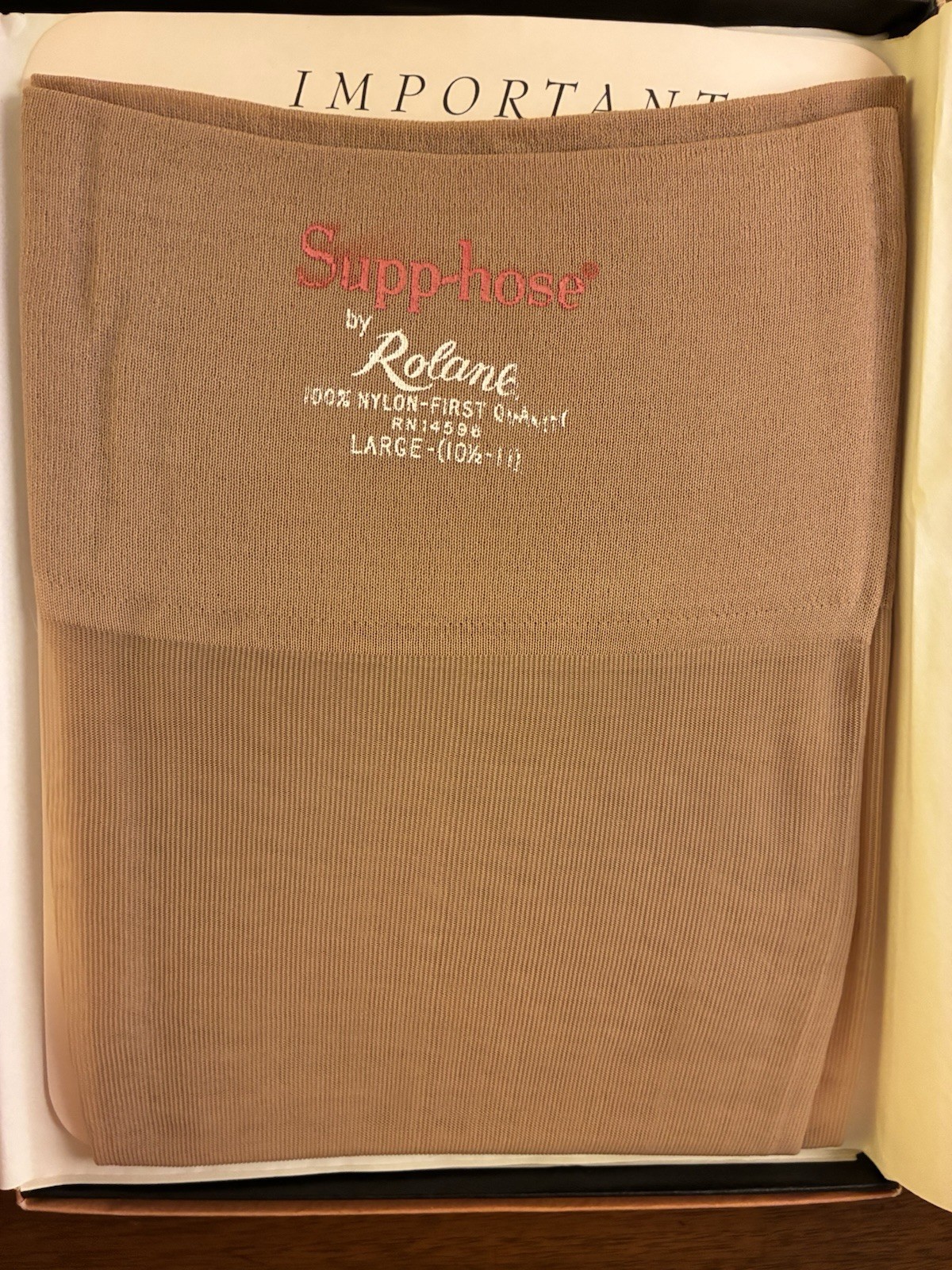 Lot Of 3 VTG Supp-Hose By Roland Seamless BEIGE L x 2 . XL – TAUPE XL x 1 NOS