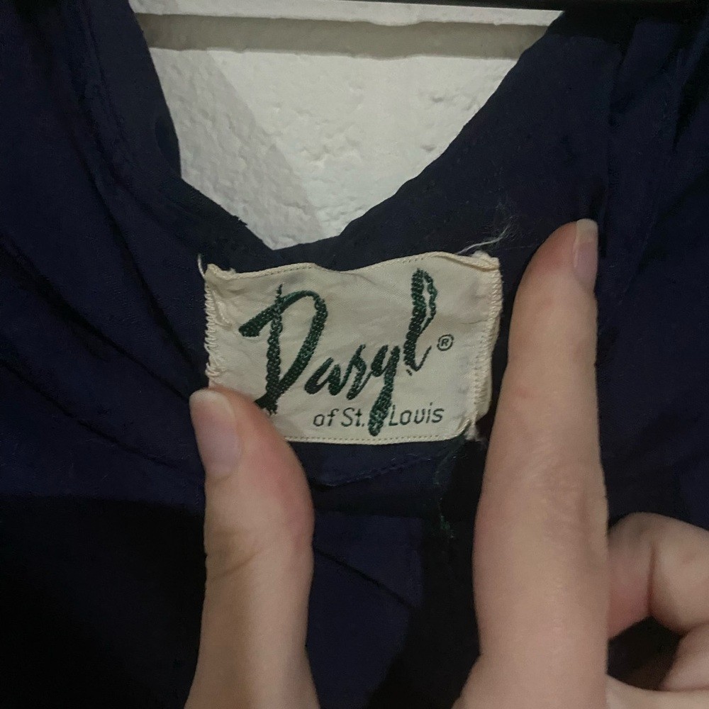 Vintage 50s navy blue dress daryl
