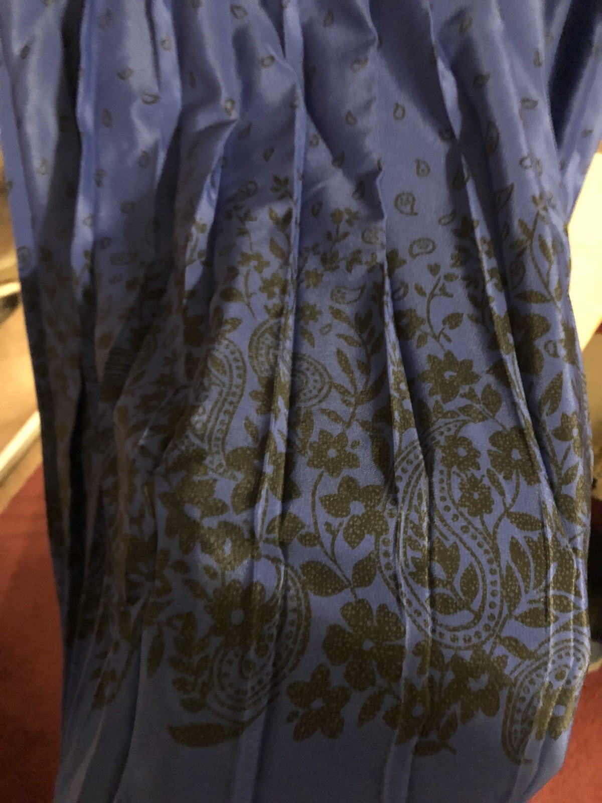 Vintage Women’s Blue Leslie Fay Dress With Matching Belt Size 16