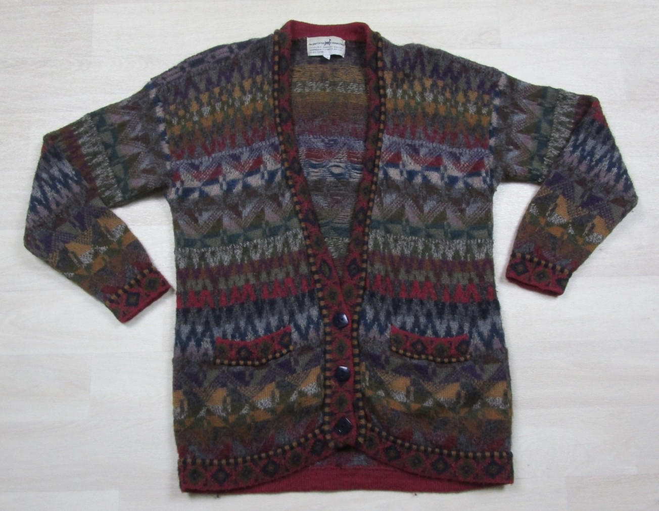 Vintage Peruvian Connection Alpaca Cardigan Sweater Women’s (M) Fair Isle