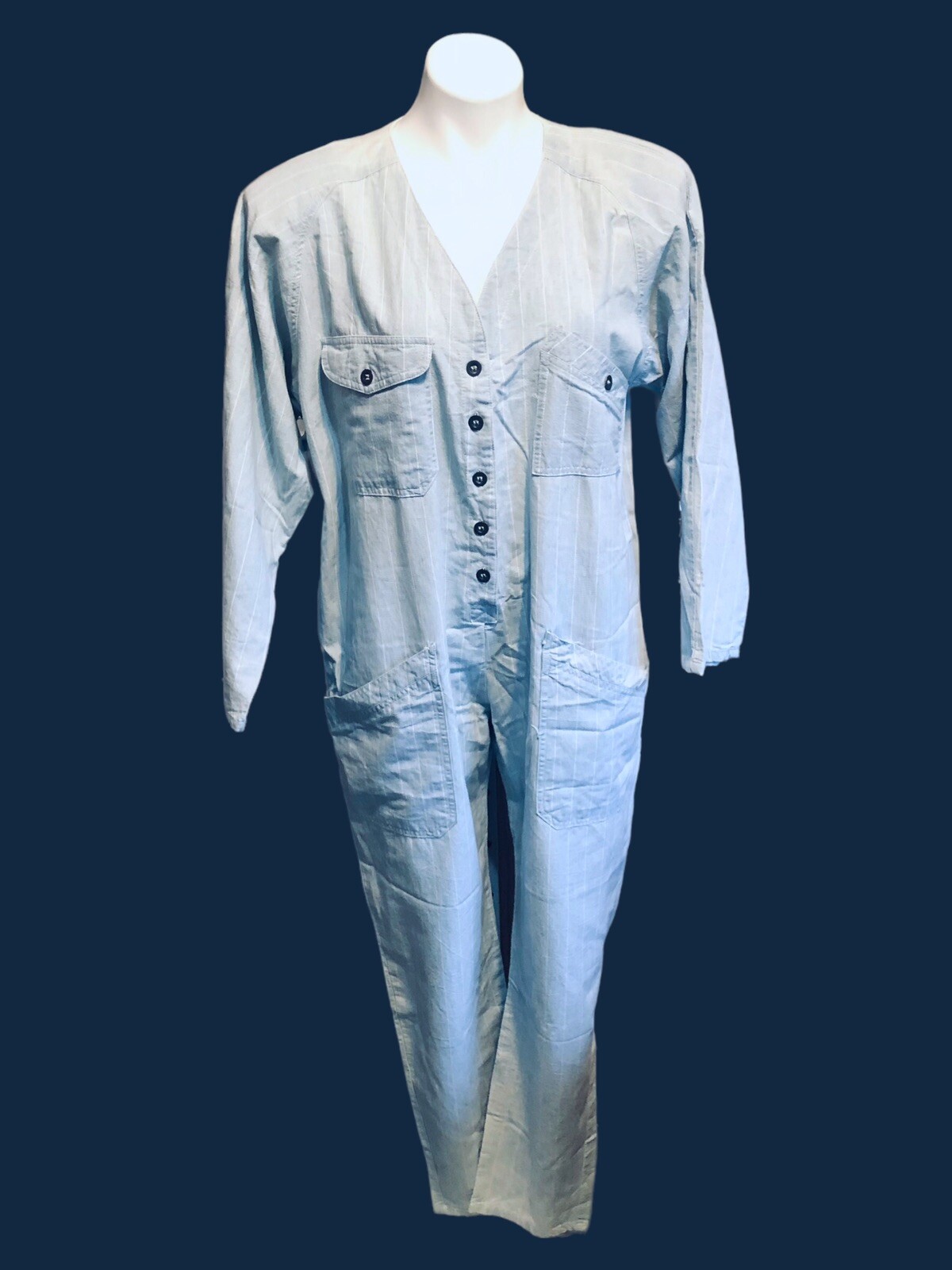 Womens NOS VTG 80s 1980s Jumpsuit Size L Large 14-16 NEW Never Worn