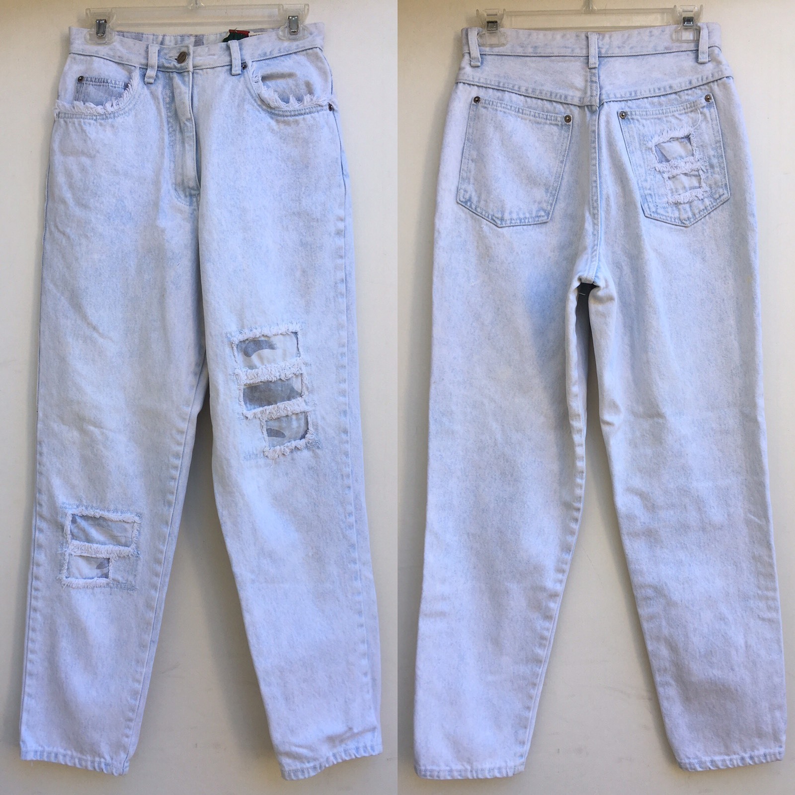 Vintage Stefano International Acid Wash High Waist Tapered Leg Jeans 28″ 80s 90s
