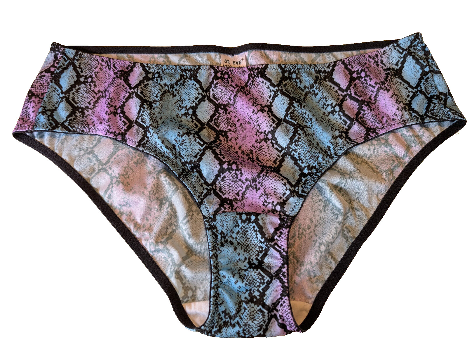 Vintage Y2K St Eve Intimates XL (8) Panty Hong Kong Hi Cut Silky Microfiber New
