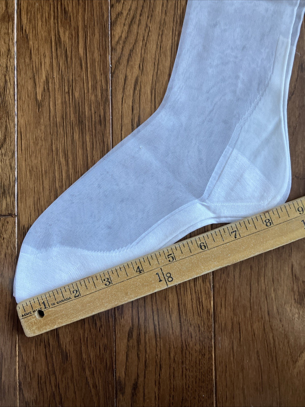Vintage Nurses White Sheer Nylon Stockings Seamed Mercerized Cotton Foot NEW