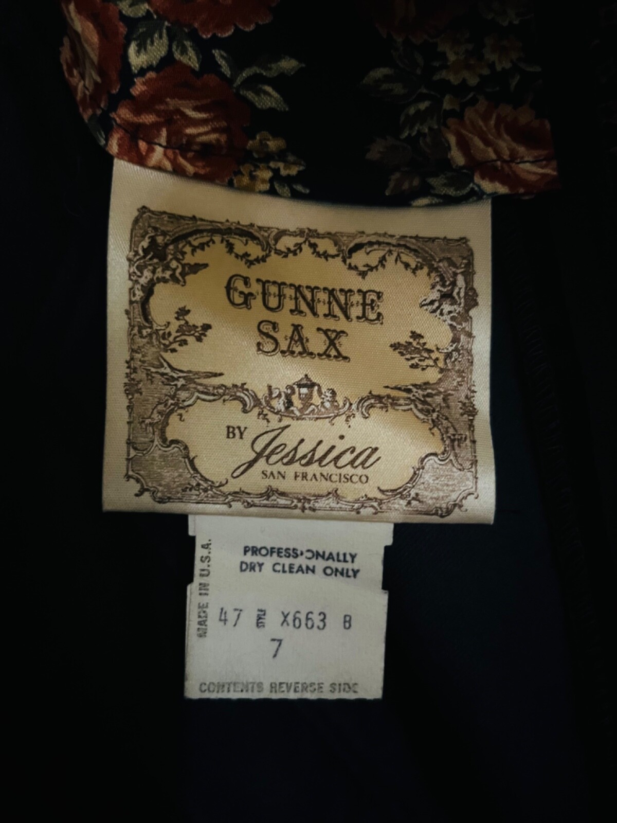 Vintage Gunne Sax Jessica McClintock Dress 1970’s San Fran Very Good+ Condition