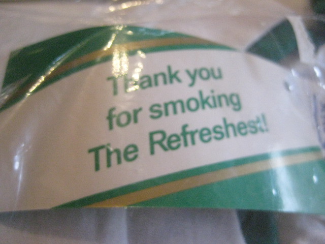 VTG.1990’s (USA) „SALEM MENTHOL CIGARETTES” Size XL Green-Trimmed T-Shirt (NIP)