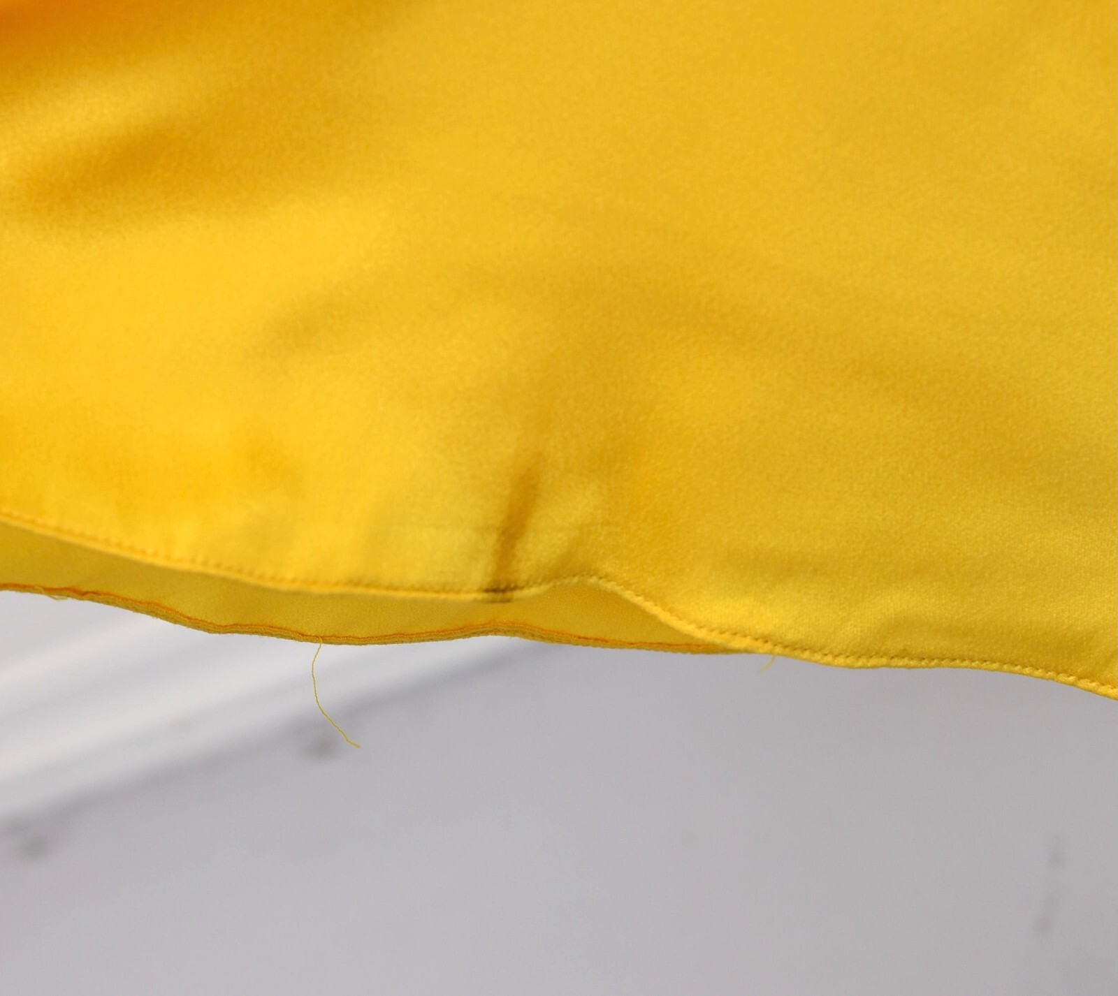 Vintage 1970s Oscar de la Renta Yellow Bow Rhinestone Belt Party Dress Gown
