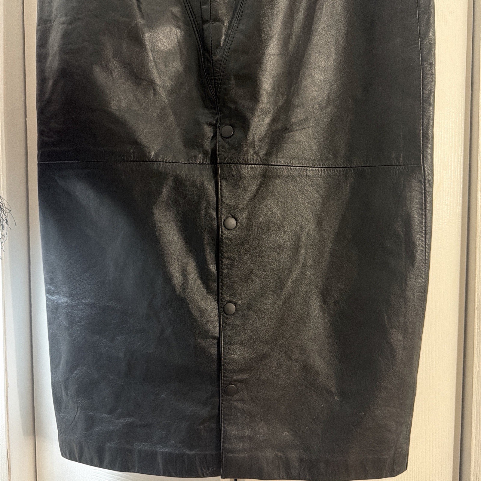 Tarazzia Women’s Vintage Black Leather Skirt Regular Size 5/6 MPN B35588