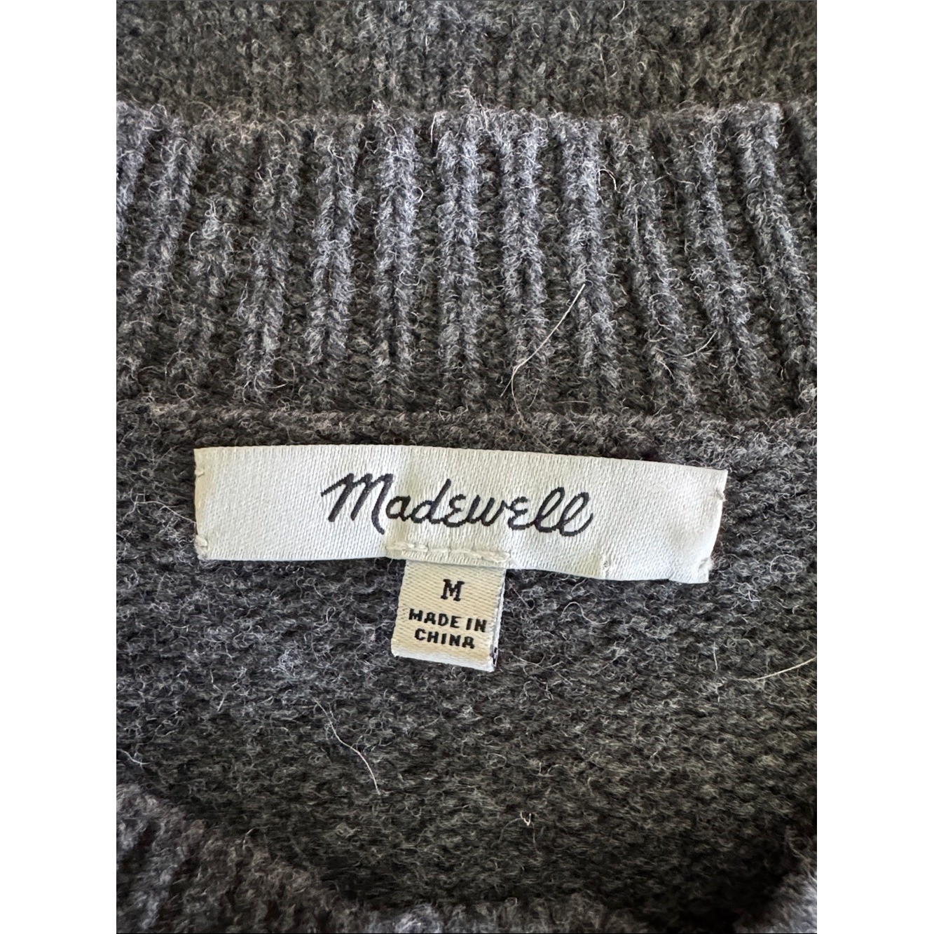 Madewell Starry Night Pullover Sweater Heather Gray Colored Stars Size Medium
