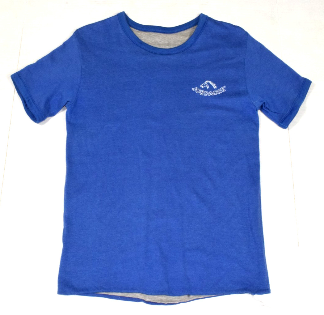 Vintage Jordache Reversible T-Shirt Ringer Size S 70s Blue Gray Horsehead Logo