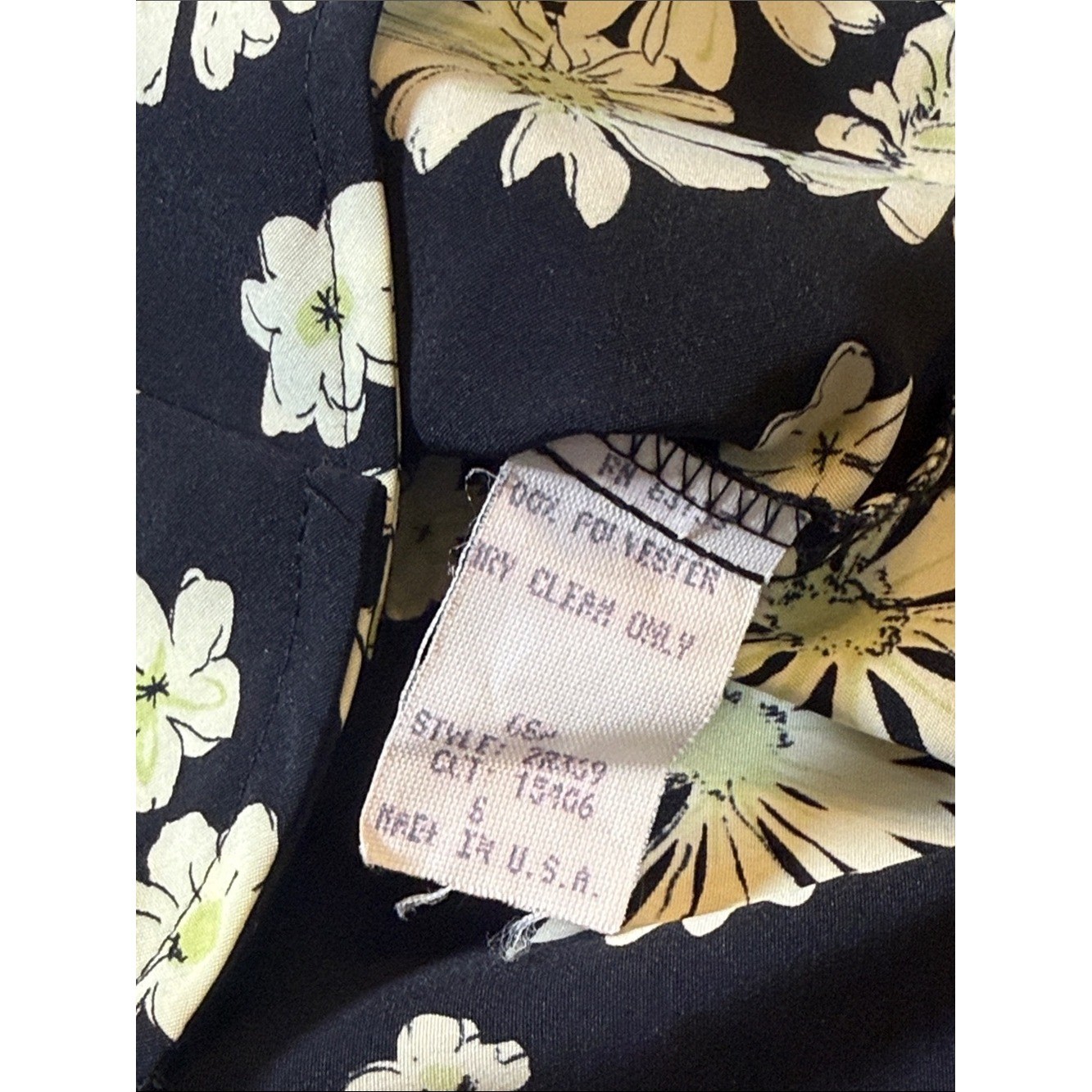 Vintage 90s Y2K Rampage Floral Button Up Blouse S Black Cottagecore