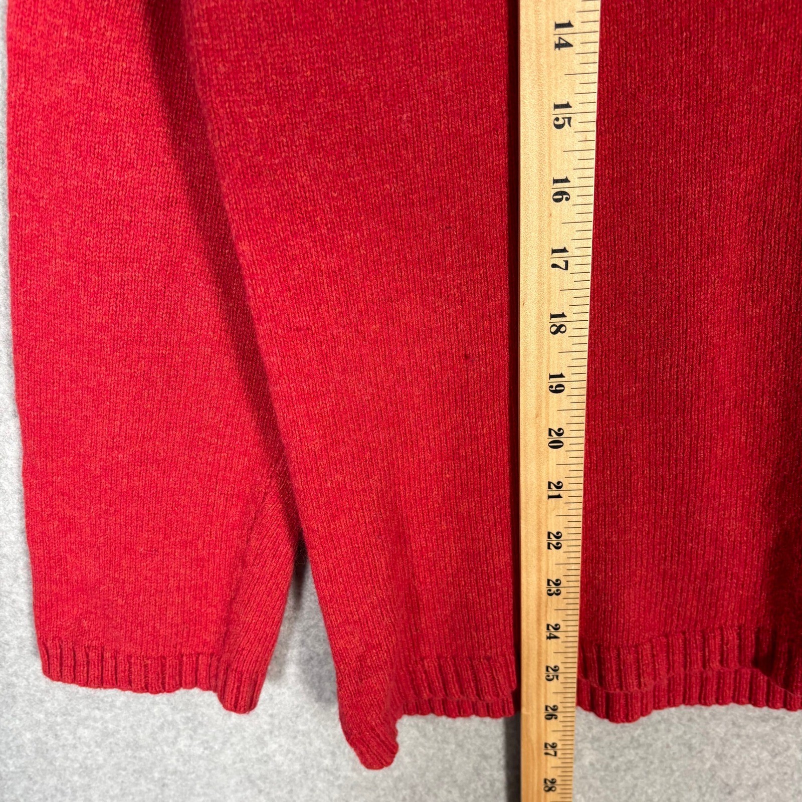 Columbia Cable Knit Sweater XL Red Wood Buttons Fisherman Heritage Country Farm