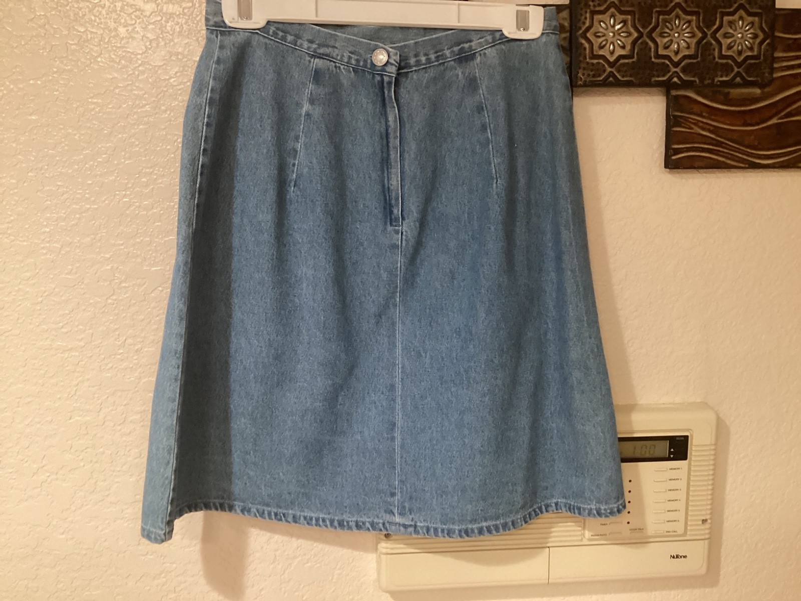 Vtg 1980s Kayo California Denim Skirt 100% Cotton USA Made 28”W 21”L Size 10
