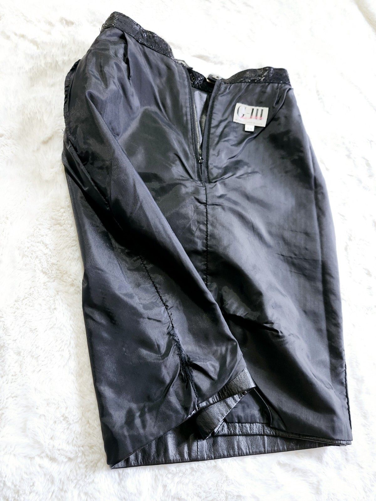 VINTAGE WOMEN’S SIZE 5/6 G-III LEATHER FASHIONS BLACK SKIRT. 80’S