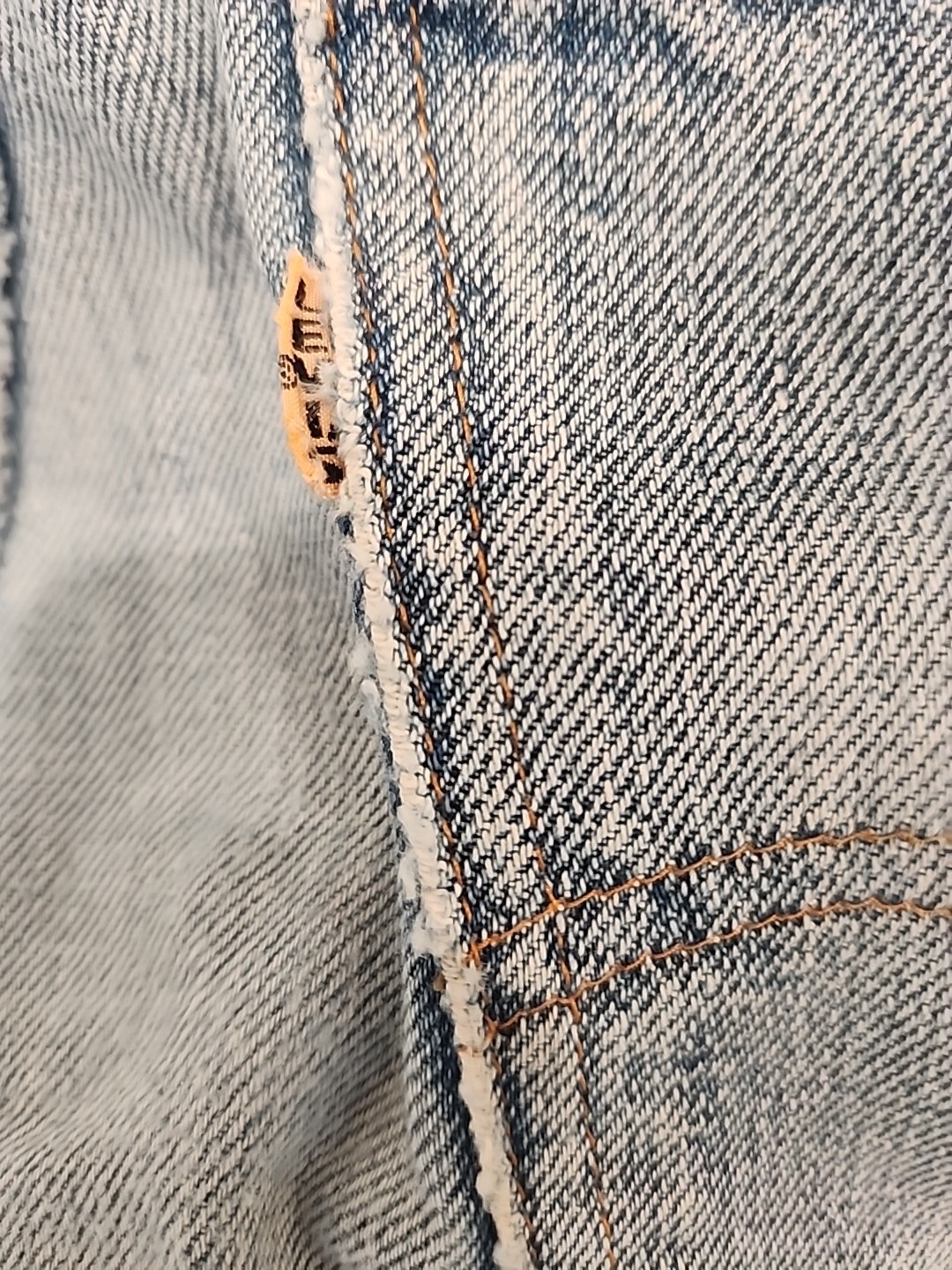 vintage levis cut-offs denim jean shorts zipper 517? talon zip 31″ w big E 70 89