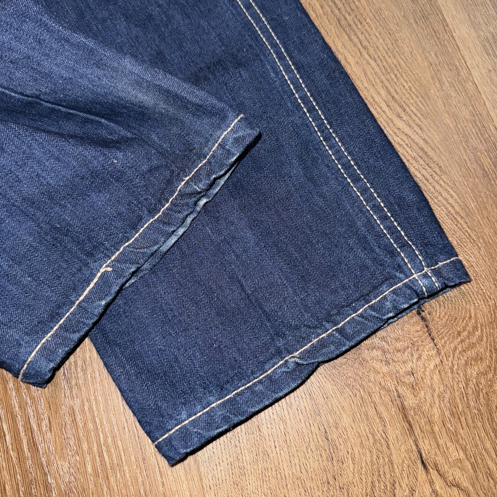 Stuffed Jeans Vintage 70s Denim Blue Jean Mod Hippie USA Womens sz 7 Waist 26 31