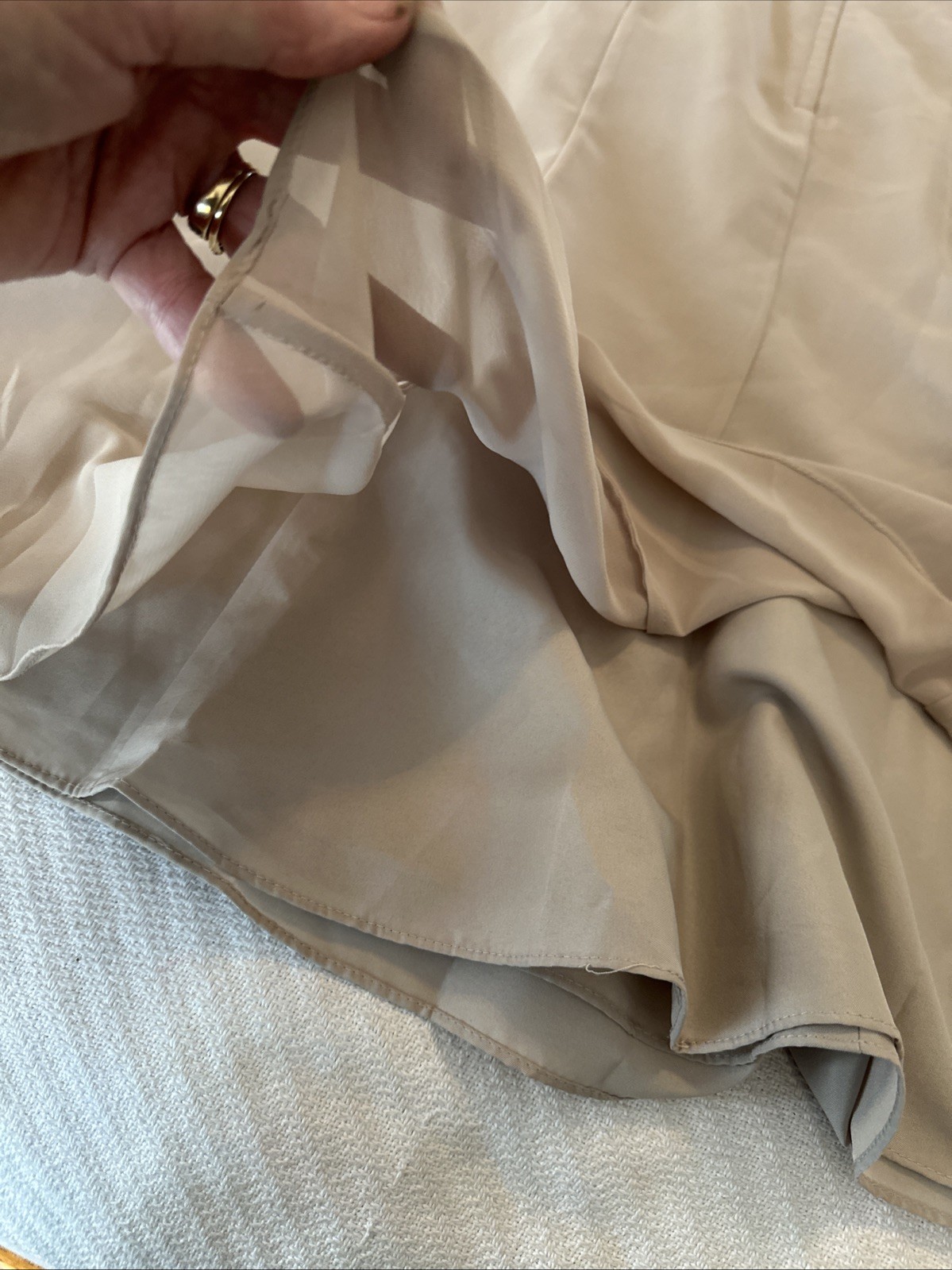 Vtg Taupe Formal Beaded Dress W/Sheer Jacket Sz 14 MOB Cruise Wedding