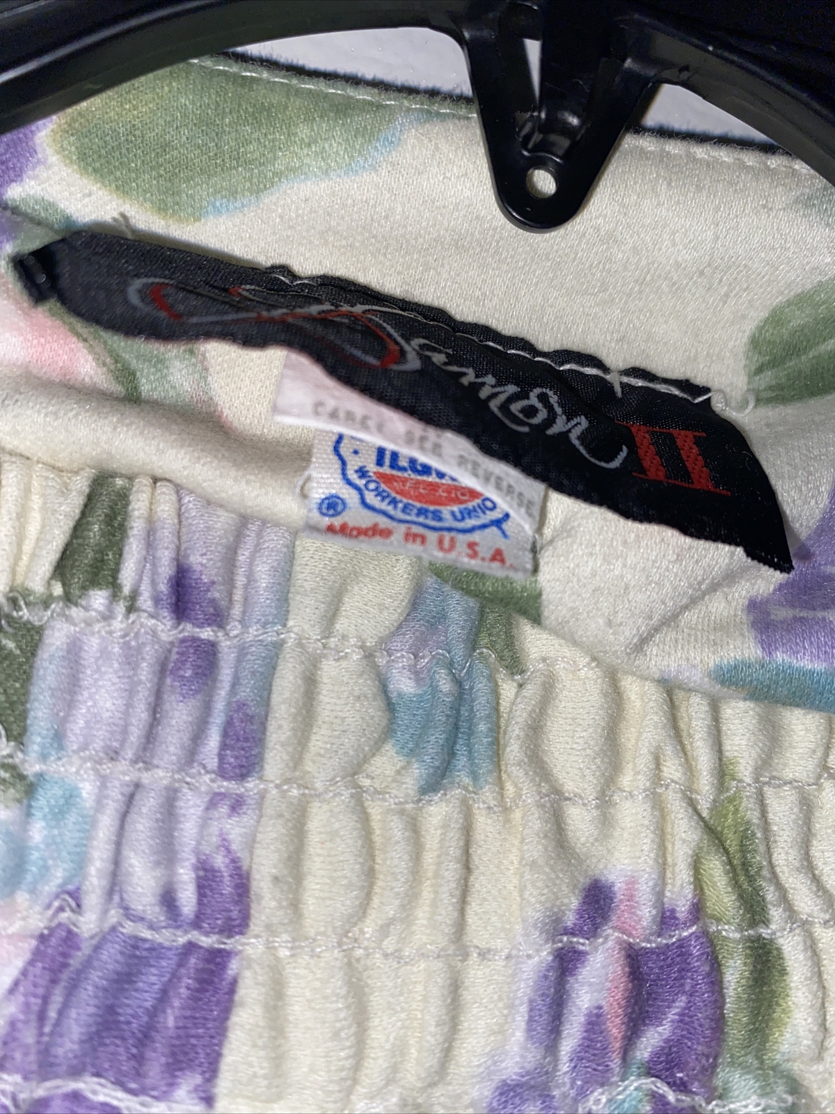 Vtg Damon II Womens Union Made Floral Skirt Suit