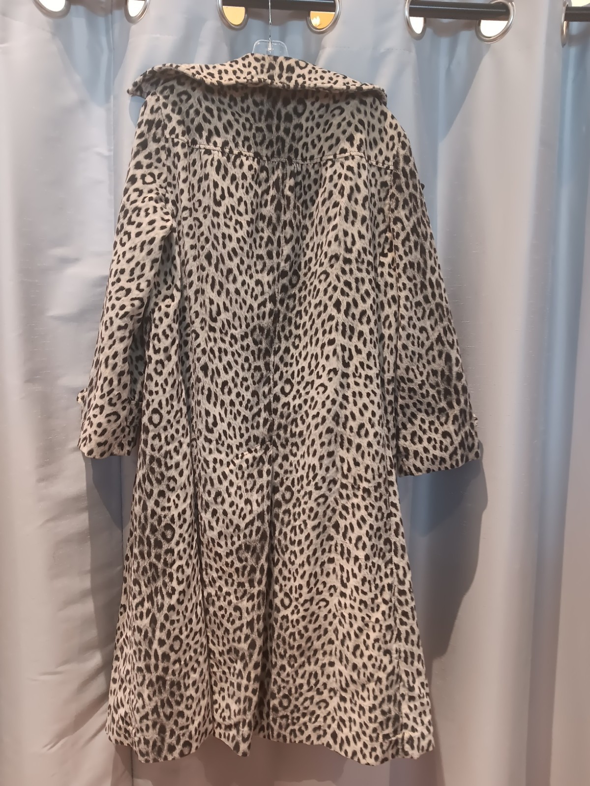 Vintage Count Romi Velveteen Leopard Print Long Coat Medium/Large USA