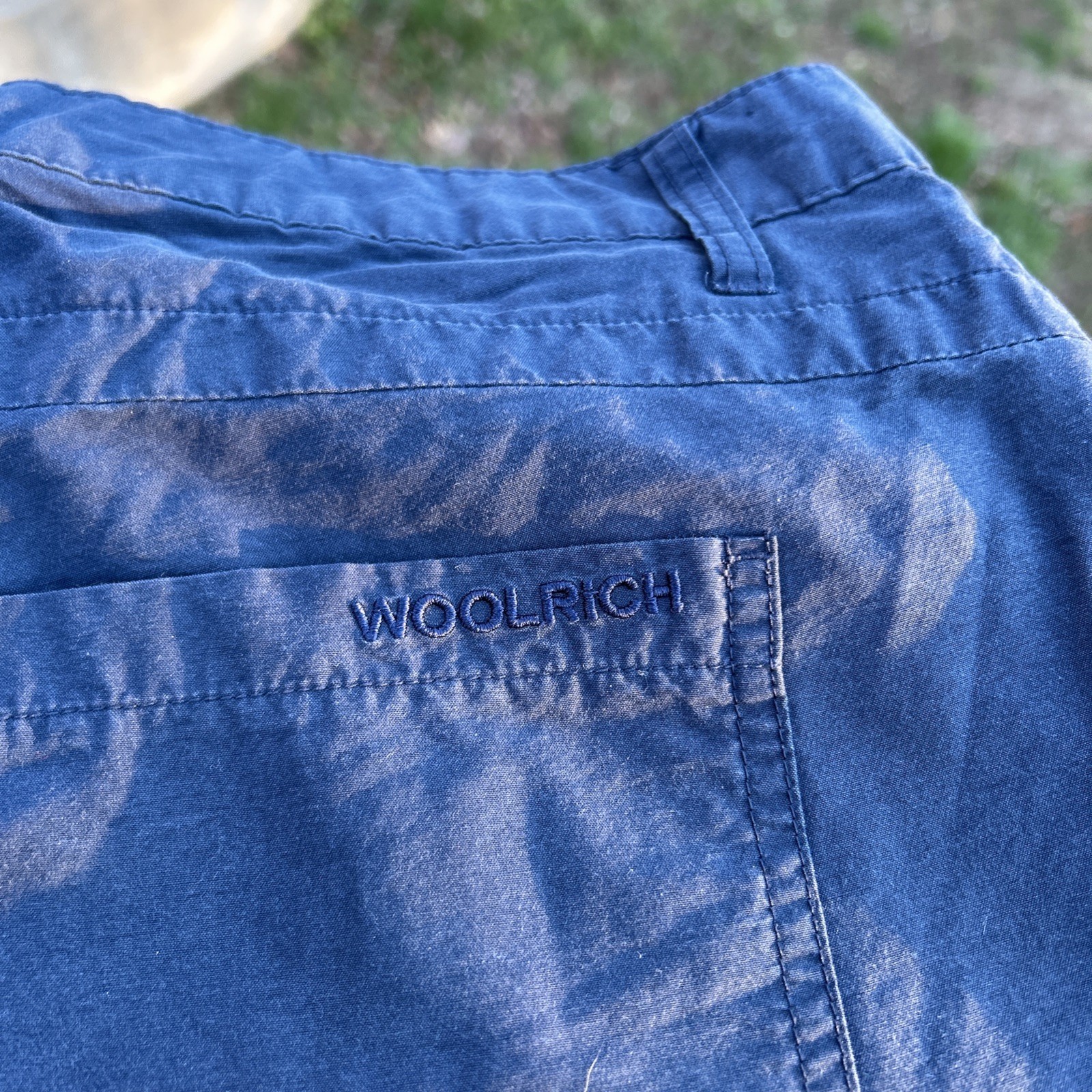 Vtg true 80s Woolrich Capri Shirts cargo pocket Navy Blue dark Women’s-size 8