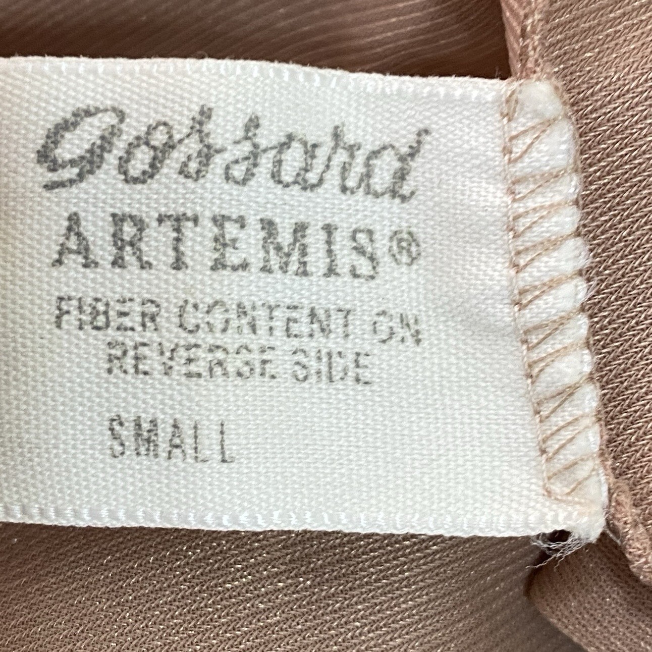 Vintage Gossard Artemis Chiffon Nightgown Peach Nude Empire Waist Small