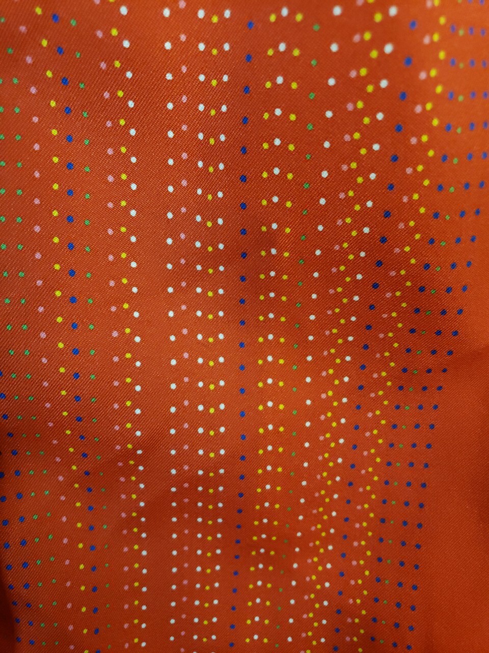 VTG 60S 70s Lady Arrow Button Up SIZE 10 L/S Red Polka dot Polyester PSYCHEDELIC