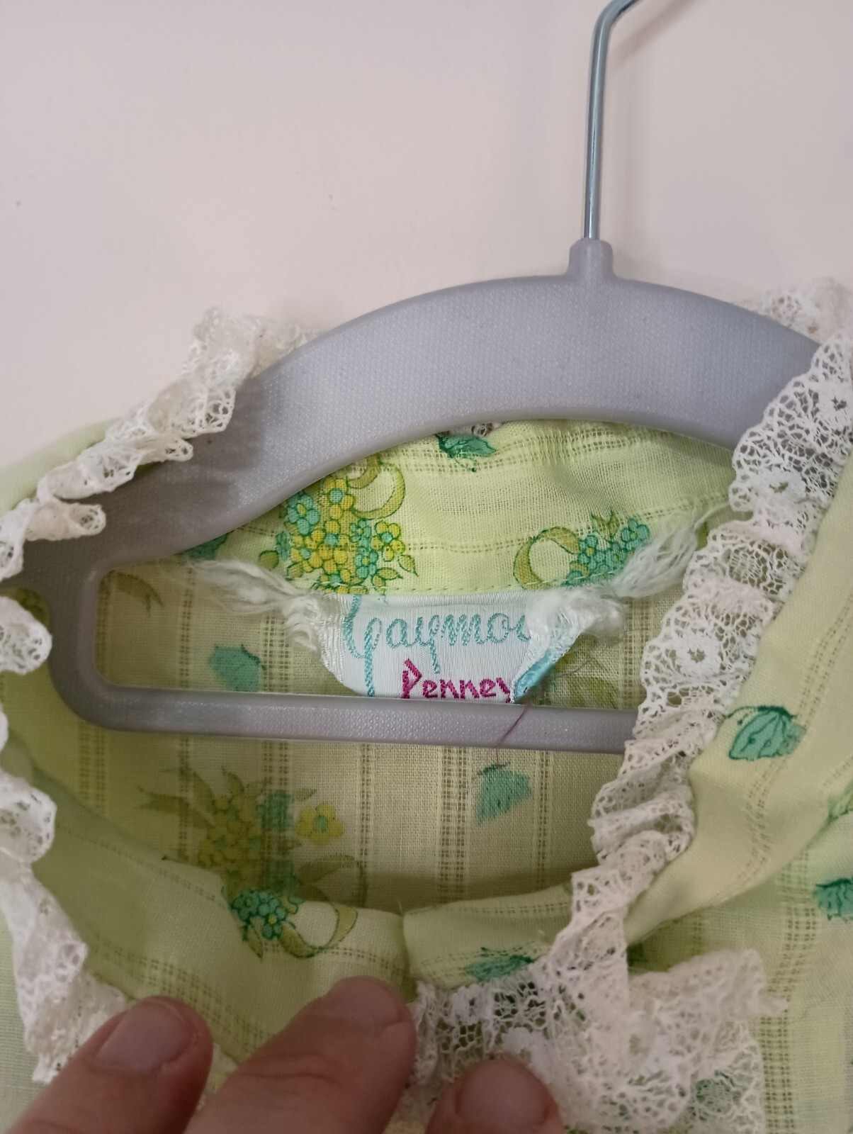 Vintage Dressing Gown Robe Gaymode for JC Penney Cotton Floral Ribbon Belt EUC