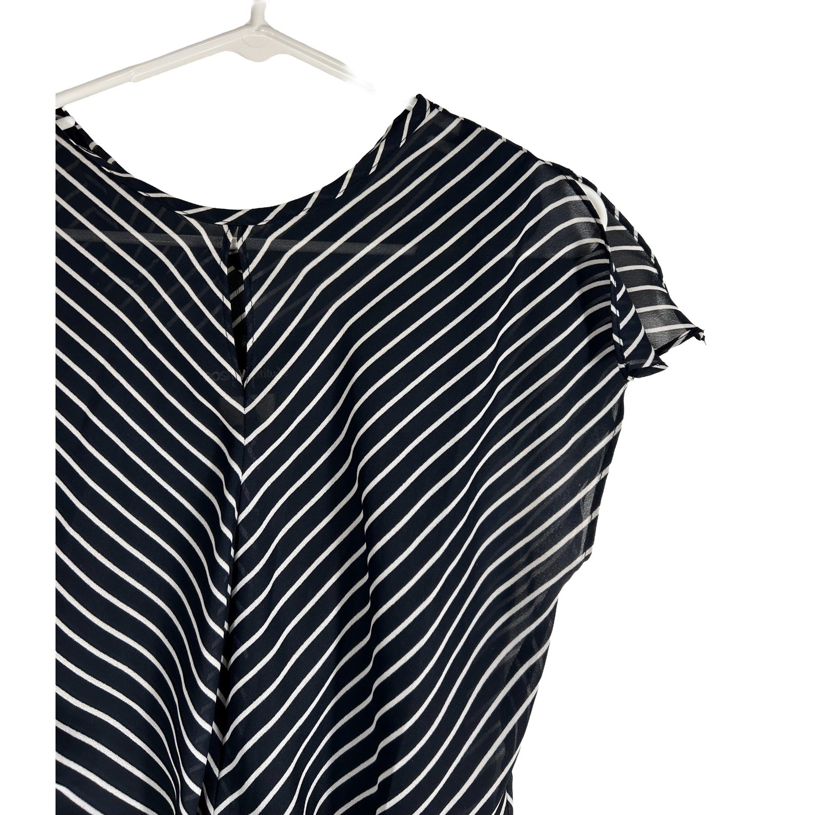 Positive Attitude Vintage Black White Striped Maxi Dress Size 8 USA