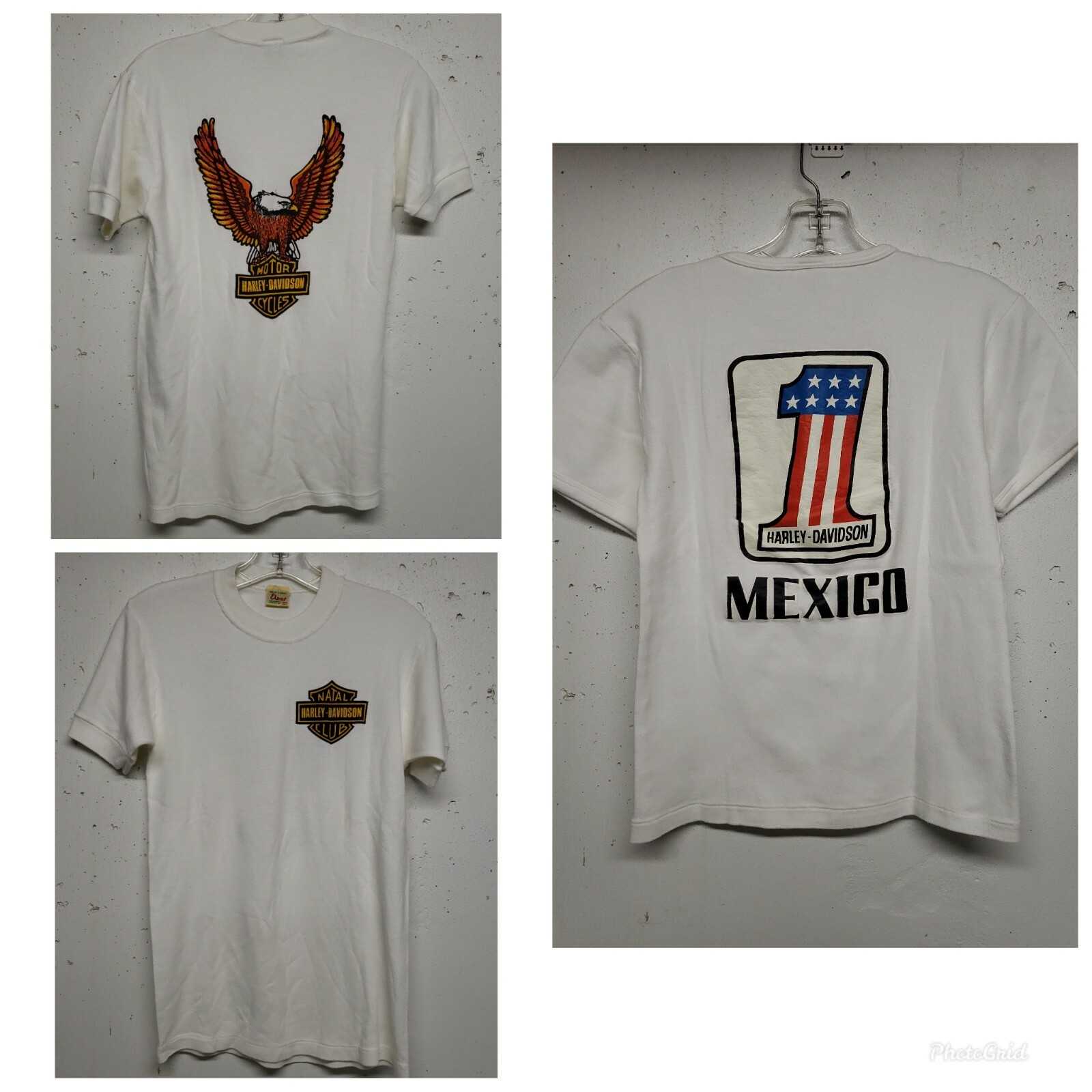 Rare vintage 70’s HARLEY DAVIDSON t shirt Lot of 3 Women’s Small / Extra Small