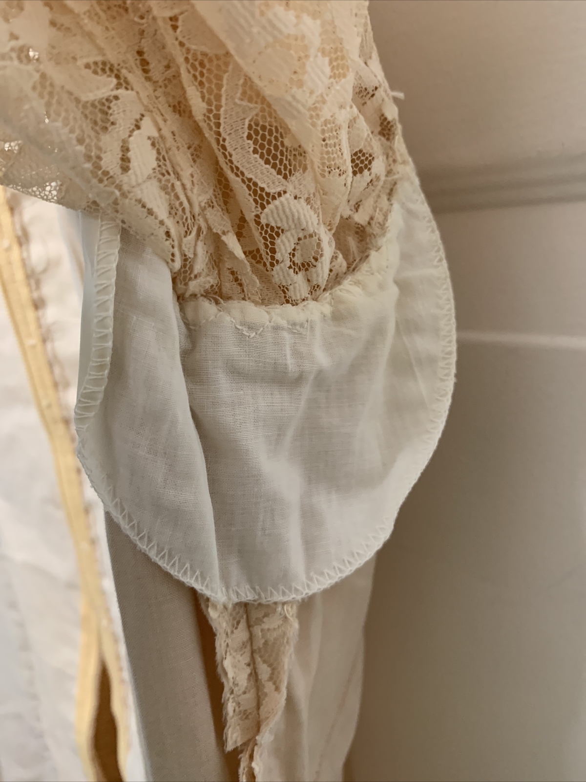 Vintage 70’s Lace Dress Floral Lace Overlay Mother Of The Bride / Groom Handmade
