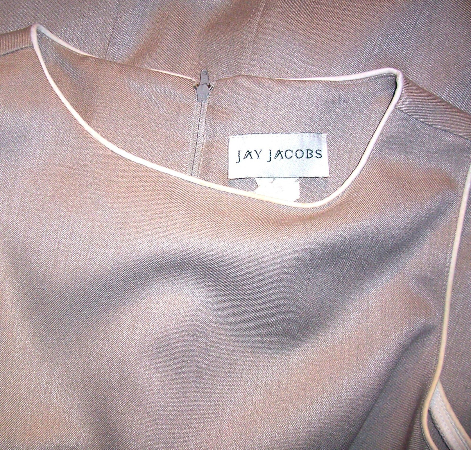 Vintage Jay Jacobs Beige Sheath Dress S
