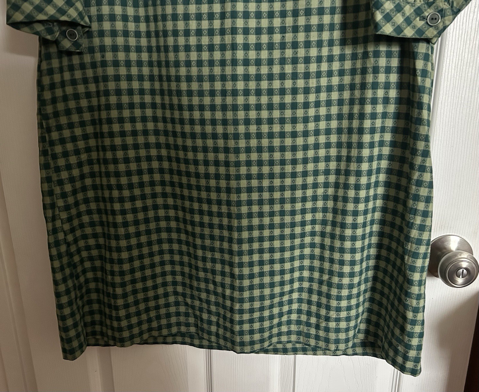 Aunt Abigail’s Attic Vintage Cottage Core Homesteader Dress Green Gingham Sz 14