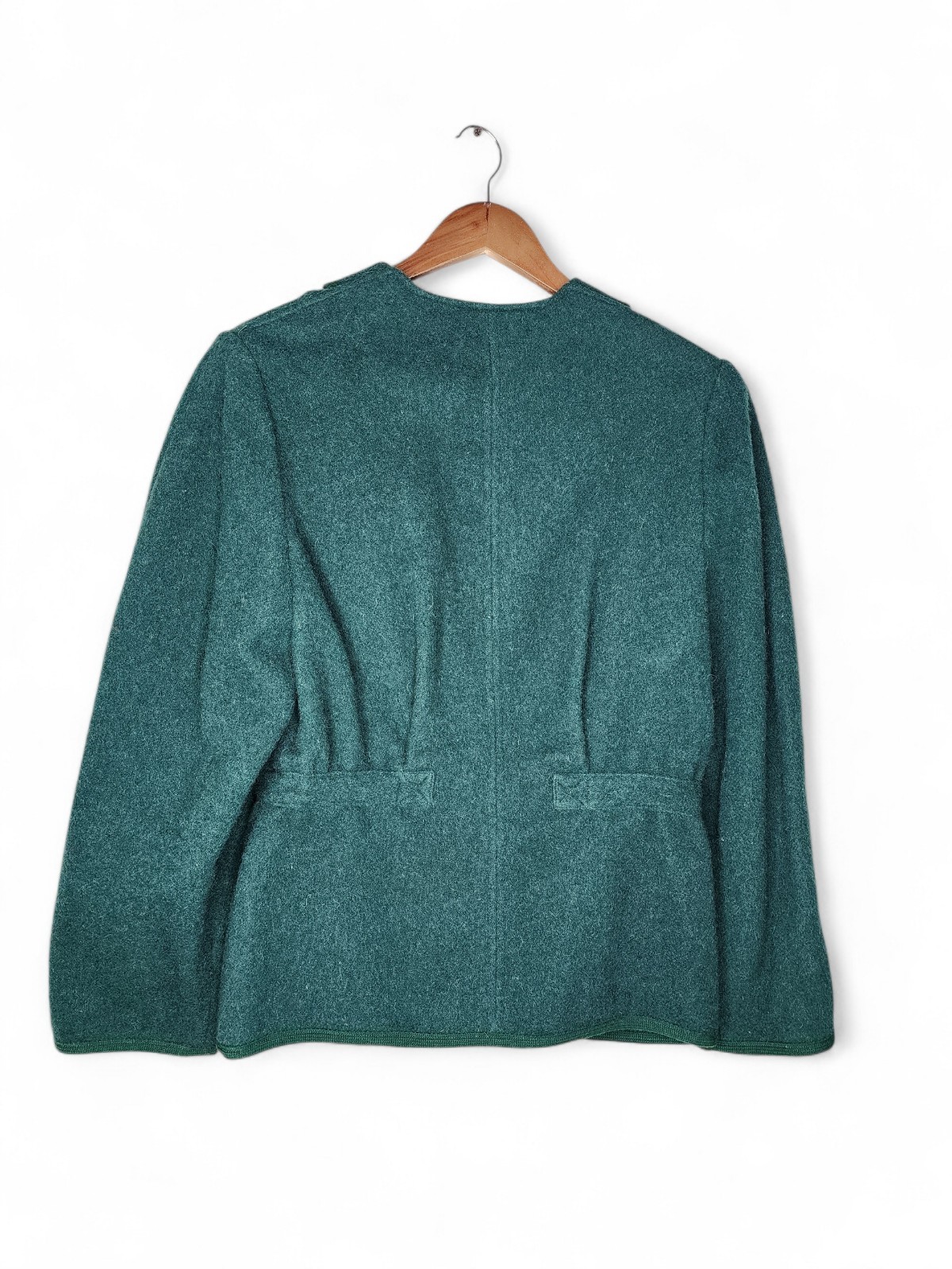 1980s Daniel Hechter Paris Vintage Wool Mohair Blazer Jacket in Green Size L