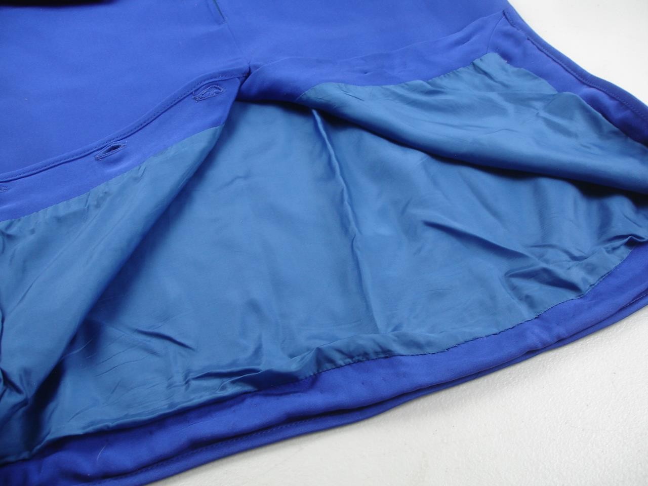 Women’s 8 Vtg 1980’s Valentino Night Black Velvet Blue Midi Dress Evening Italy