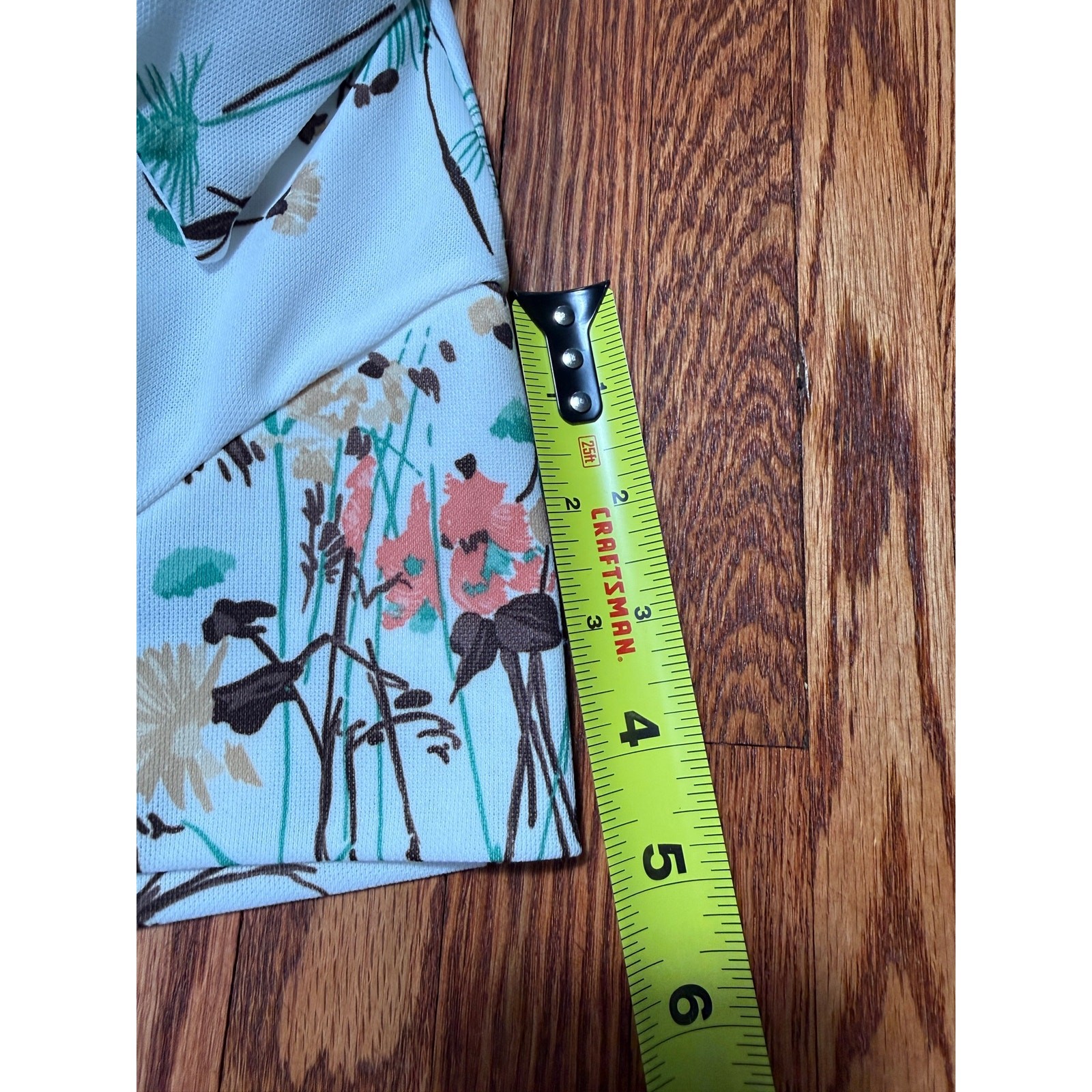 VTG 70s Smartique Floral Top 38 Groovy Psychedelic Mod Disco Dagger Collar